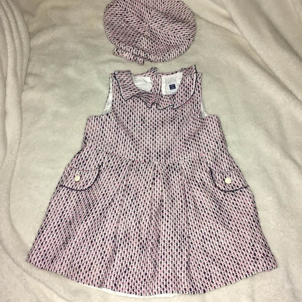 Janie and Jack beautiful dress with matching hat